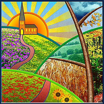 Stanied Glass Pathway